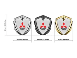 Mitsubishi Metal Emblema Insignia Atlético Aspecto Óptimo